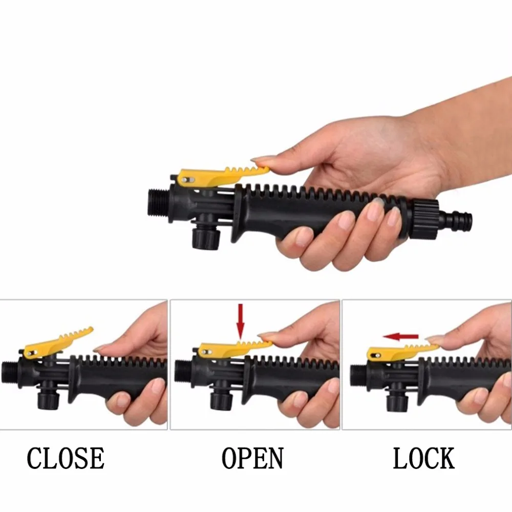 

White Car Wash Brush Auto Exterior Retractable Long Handle Water Flow Switch Foam Bottle Car Cleaning Brush New