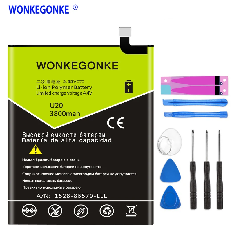 WONKEGONKE аккумулятор 3800mAh BU15 для Meizu Meizy Meilan U20 с номером отслеживания