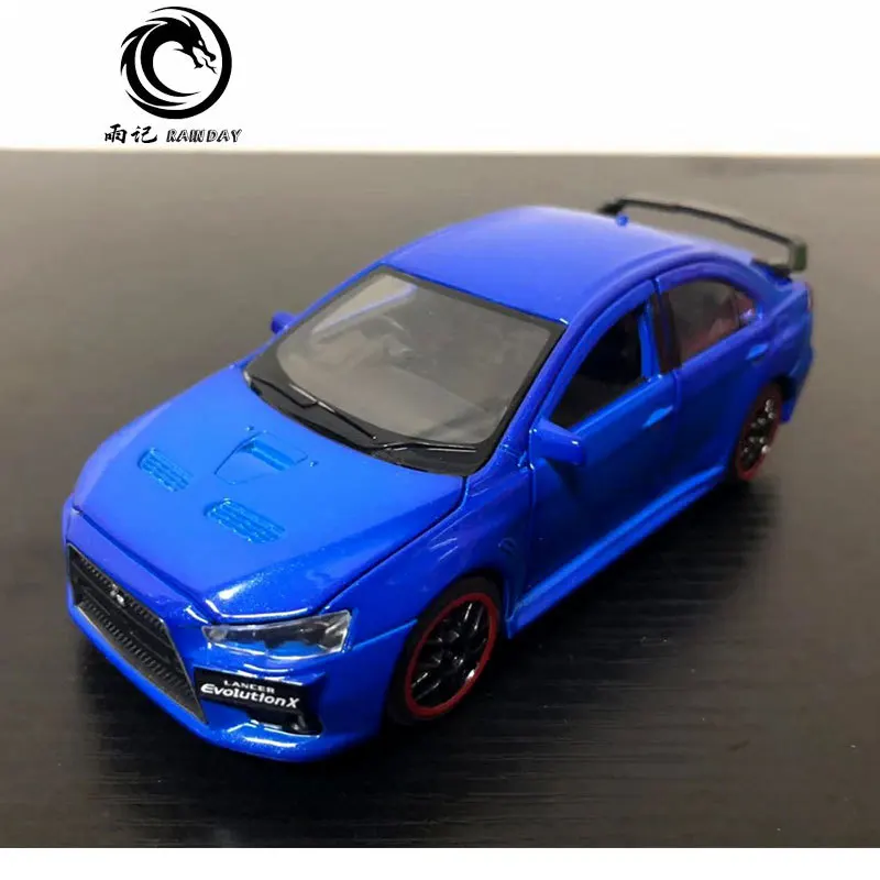 RD 1/32 масштабная модель автомобиля игрушки Mitsubishi Lancer Evolution X звук и свет Литье Металла Отступить модели автомобиля игрушки для подарка, для детей