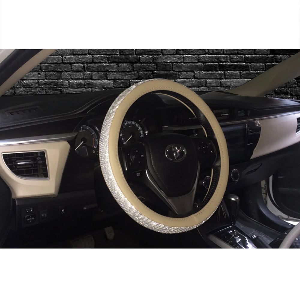 2019 шикарные бриллиантовые стразы Кристальный чехол рулевого колеса автомобиля