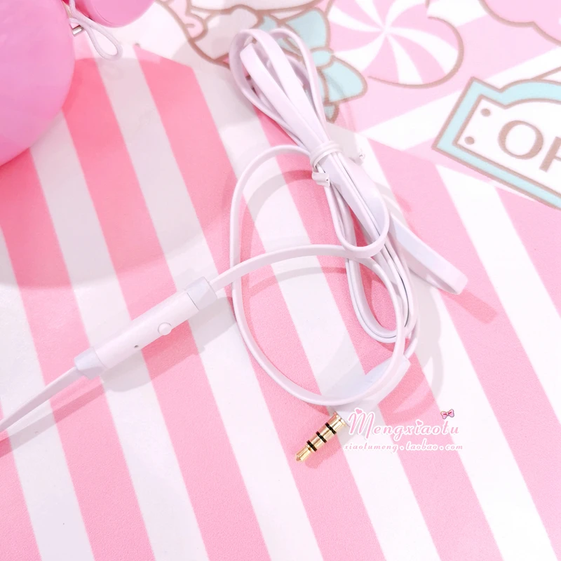 Милые розовые плюшевые женские зимние наушники теплые с животными кошачьи