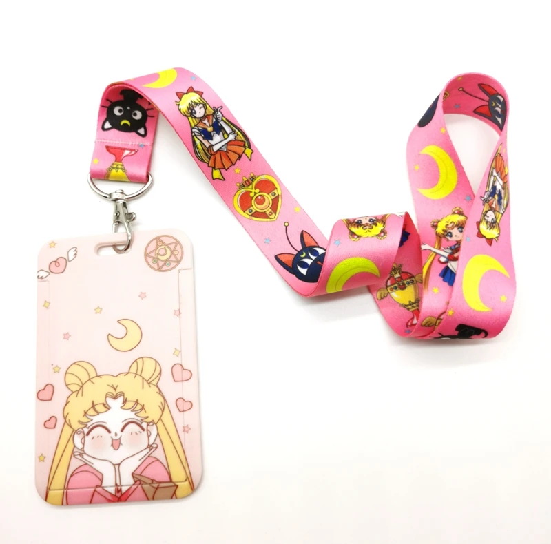 1 предмет в розницу для детей Сейлор Мун шейный ремешок карты автобус