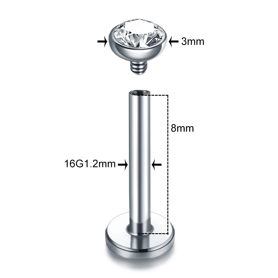 1 шт. кольцо для пирсинга губ из хирургической стали | Украшения и аксессуары