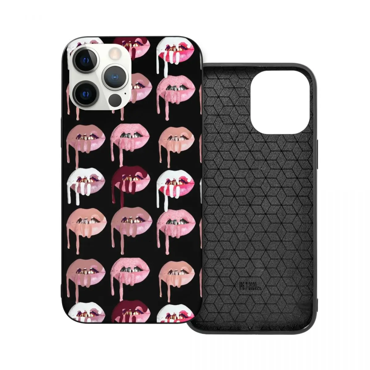 Стеклянный чехол для телефона из ТПУ Kylie Jenner Lips PC iPhone 13 12 11 Xs Xr X Pro Max Mini 7 8 Se2 Plus 6 6S -