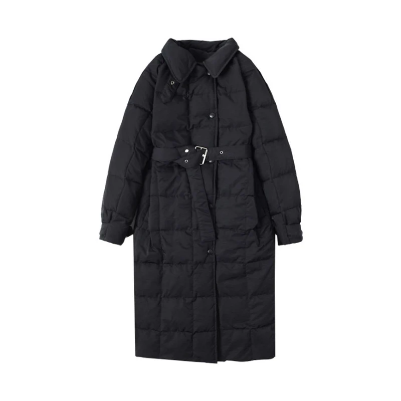 Зимняя женская куртка на 90% белом утином пуху однобортное свободное теплое