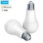 Оригинальная лампа Aqara E27 для умного дома, настраиваемая светодиодсветильник лампа белого цвета, работает с приложением Mi Home, 9 Вт, 2700K-6500K, лм