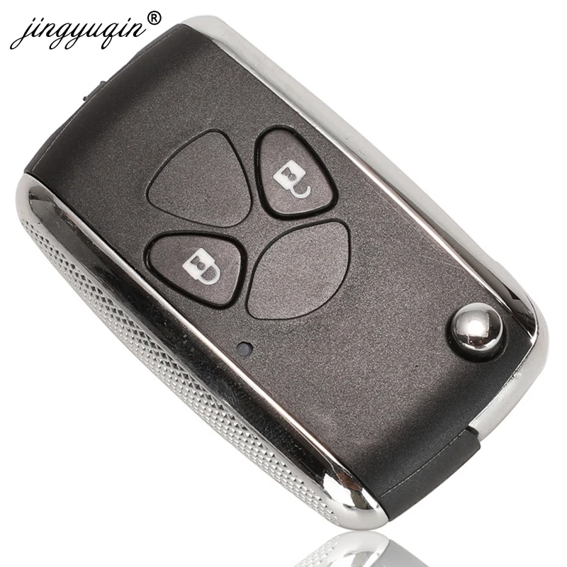 Jinyuqin 2/3/4 кнопки Обновлено флип дистанционный ключ чехол для Toyota Avlon Корона Corolla Camry RAV4 Reiz Yaris Prado оболочки Toy43