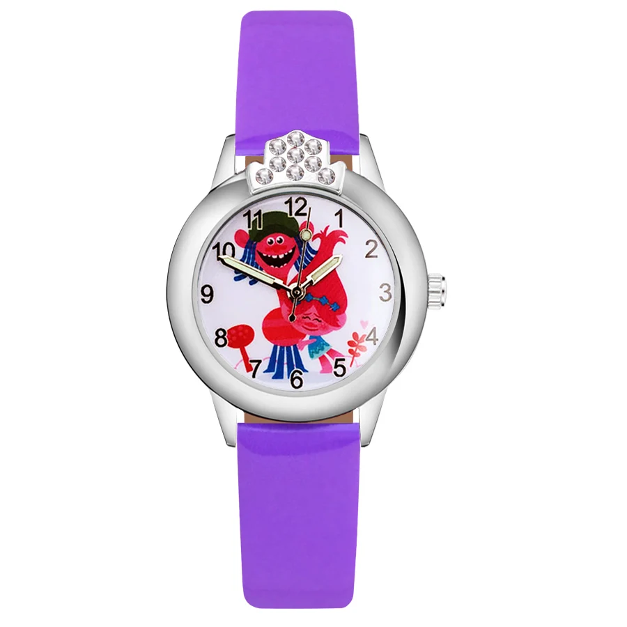 С милым мультипликационным принтом тролли с украшением в виде кристаллов