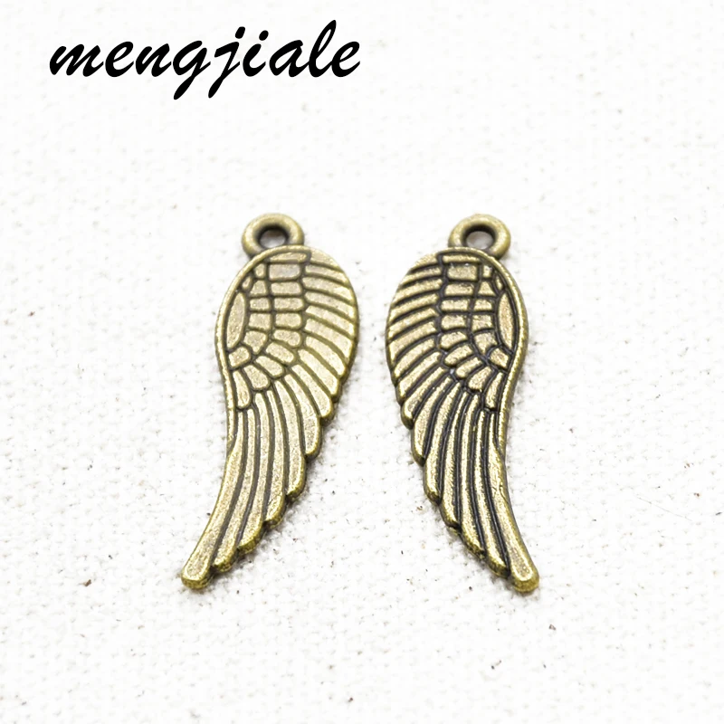 14 шт. модные двухцветные Подвески Крылья Ангела металлические подвески для