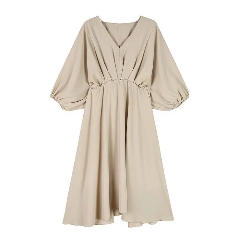 

Loose dress casual women's chiffon elegant retro trend sleeve spring and summer long skirt 2021 new loose dress free delivery