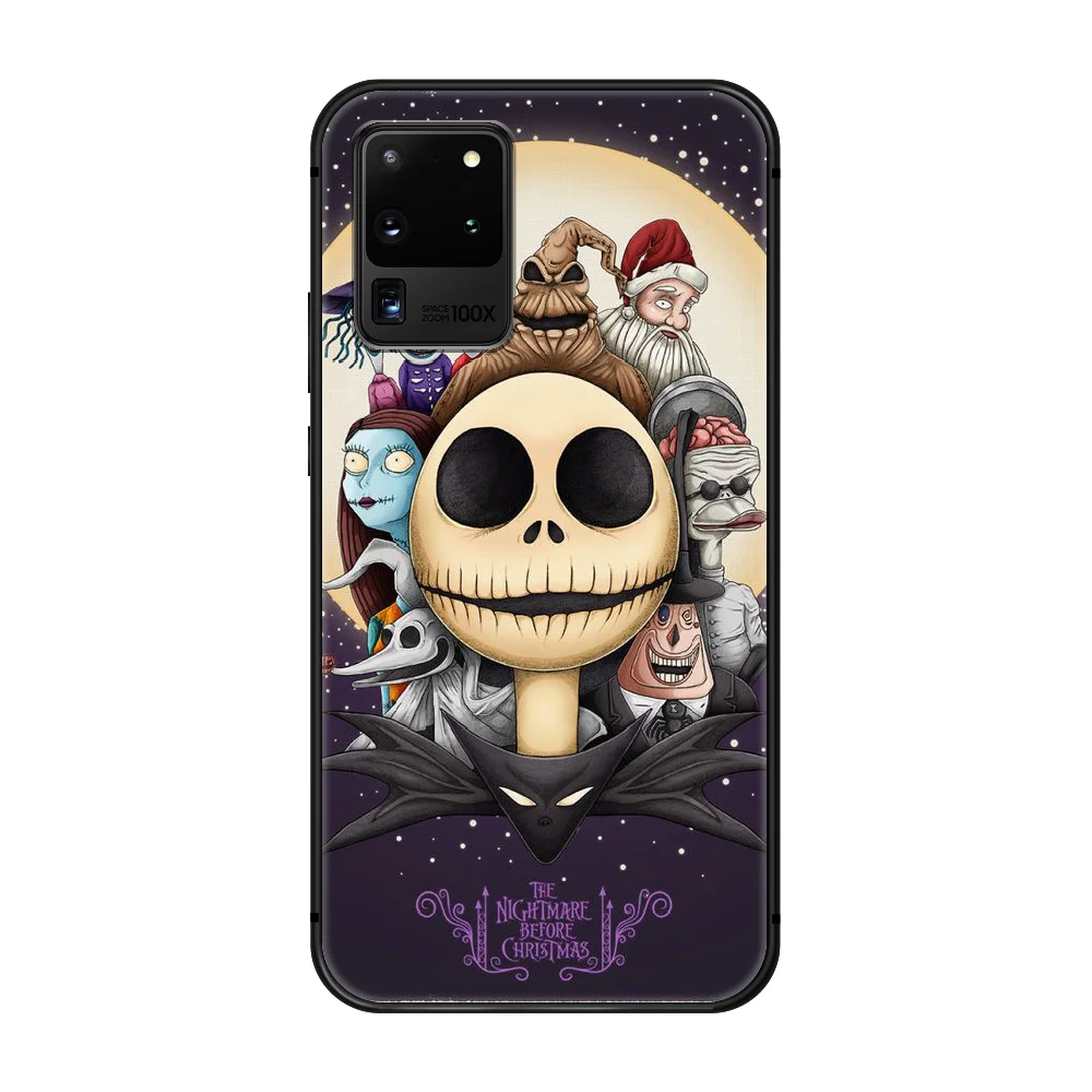 

The Nightmare Before Christmas Phone Case cover hull For SamSung Galaxy S 6 7 8 9 10 20 Plus Edge E 5G Lite Ultra black back