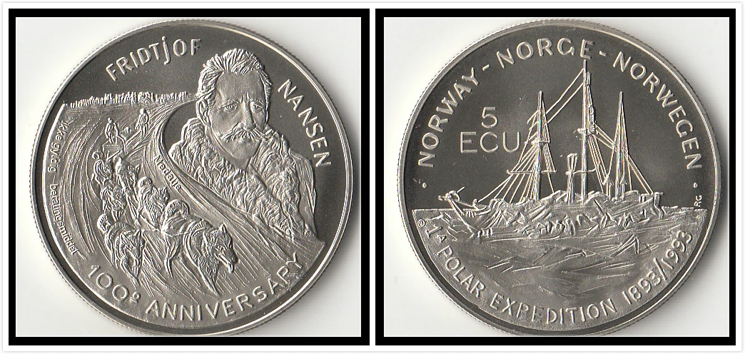 

Норвегия 5ecu 1993 100Th во-первых полярной экспедиции монеты Европейский стиль; Новинка; Оригинальная монета Unc памятные Edition 100% реальные редких ЕС