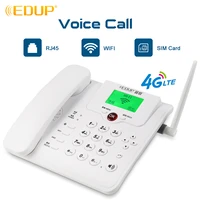 edup 4g phone router wireless cpe gsm voice call wifi hotspot desk telephone landline with lan sim card slot for small shop use