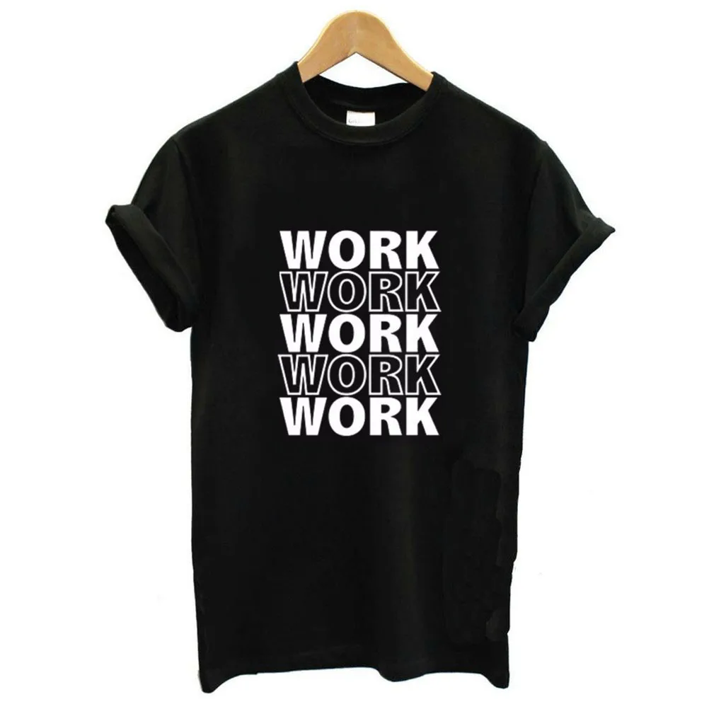 

Plus Size XS-3XL 2020 Summer New Fashion Ladies Tops Black White Ten Different Letters Printed Women Harajuku T-Shirt