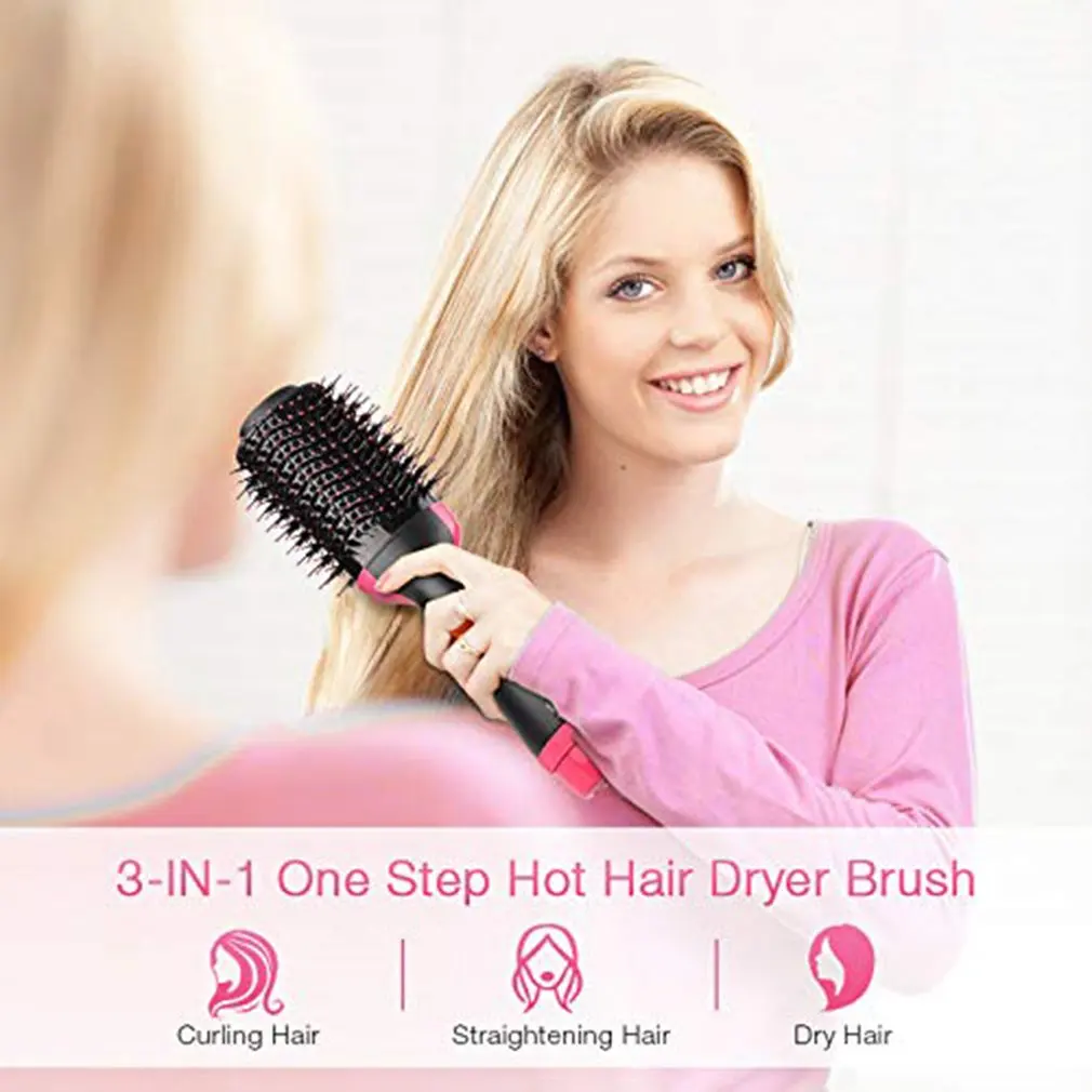 

New 3 in 1 Multifunctional Hair Dryer Volumizer Rotating Hot Hair Brush Curler Roller Rotate Styler Comb Styling Curling Iron