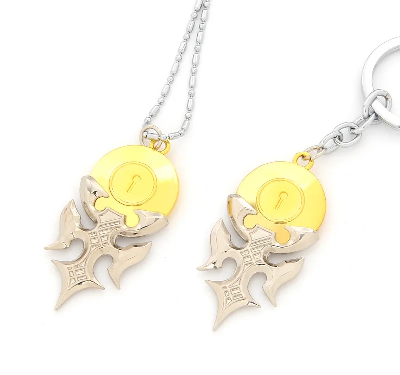 

Classic Japanese Anime Nisekoi Ichijou Raku Lock Pendant Necklace Keychains Torque Model Figure Toys for Women Boys Keyring Gift
