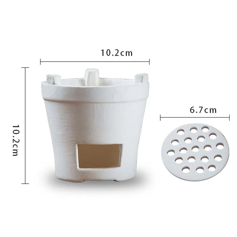 Винтажный подсвечник грелка для чая белая глина мини-плита чайник нагреватель