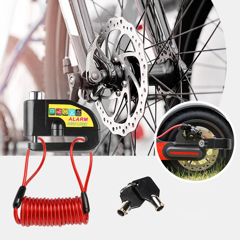 

Black Red Anti-Theft Steel Wire Lock Disc Brakes Wheels Locker for Xiaomi Mijia M365 Electric Scooter Lock Accessories