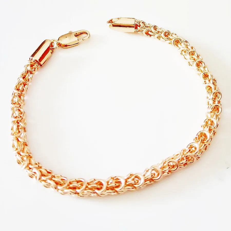 Новые ювелирные изделия цвета розового золота звенья цепи длиной 21 см из меди и