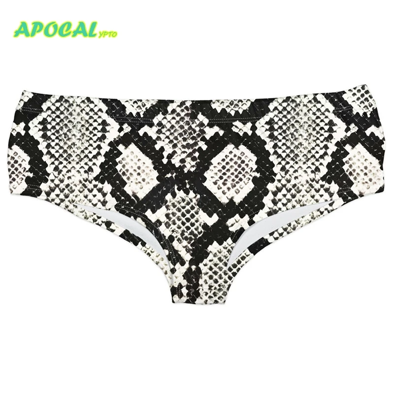 APOCAL сексуальный молочный шелк с принтом змеи женские трусики леопардовым 3D яркое