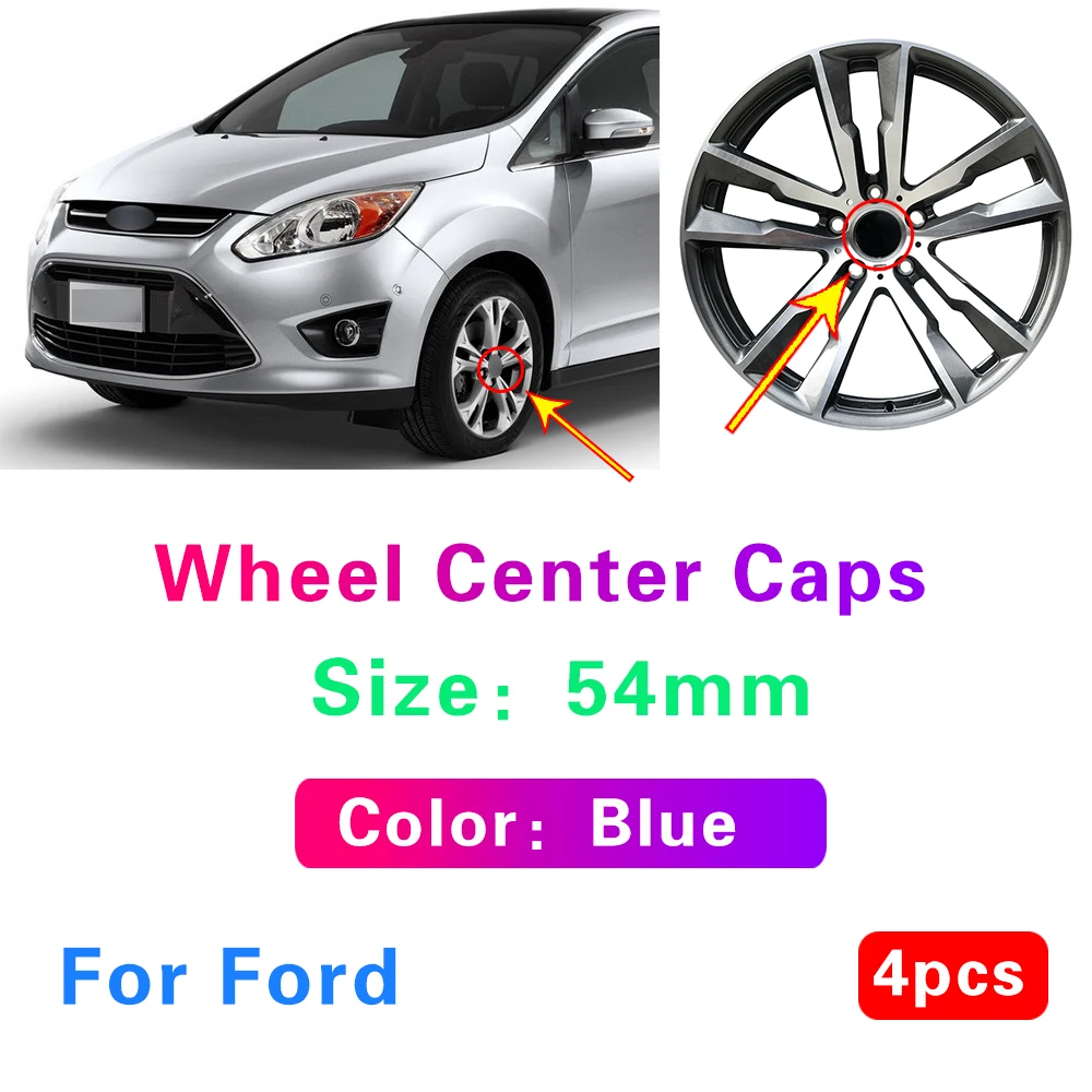 4x54 мм синие автомобильные аксессуары Центральная крышка колеса Крышка Ступицы