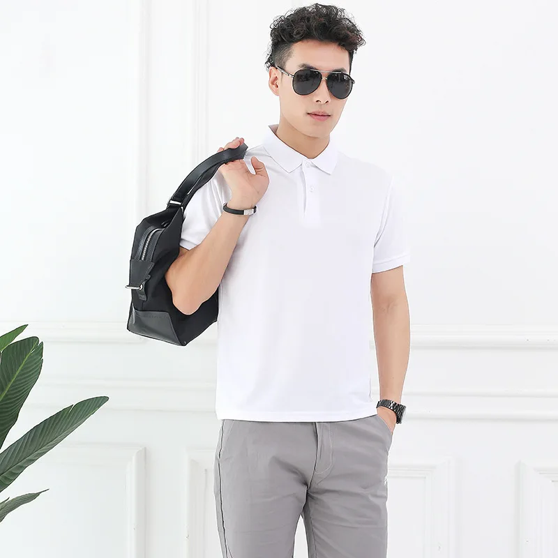 Мужской Быстросохнущий комбинезон с коротким рукавом и отложным воротником