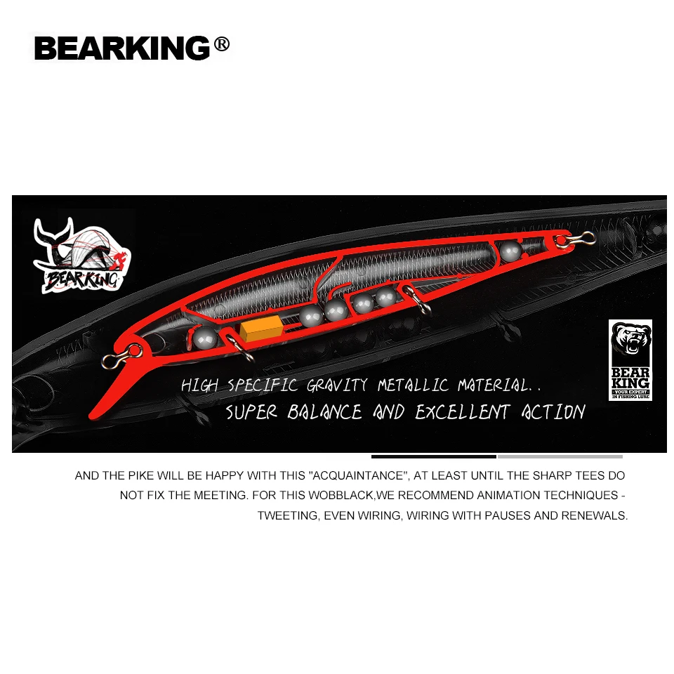 Bearking 115 мм 16 г Гольян погружение 0 6 1 м плавающая рыболовная прикормка