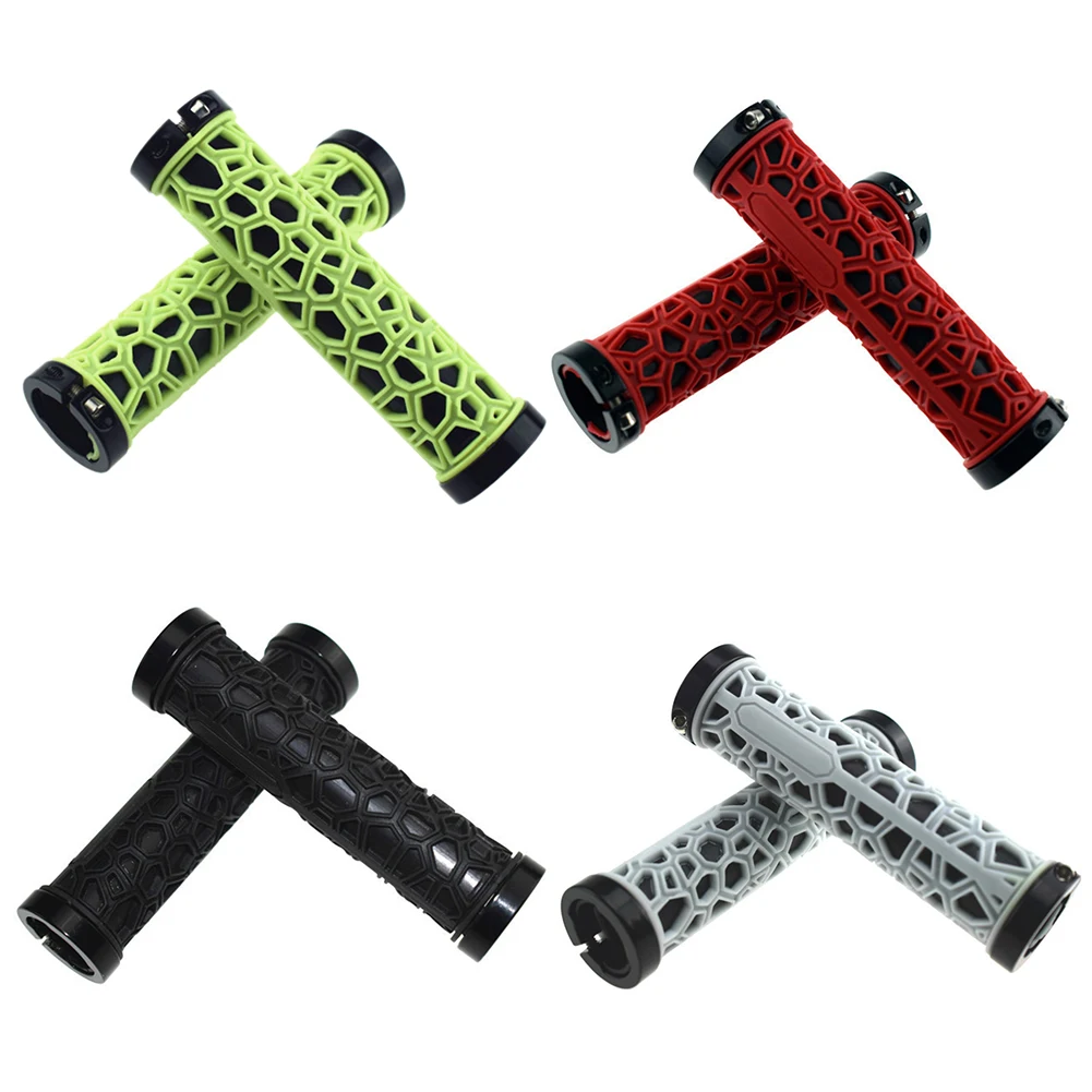 

Mountain Bike Road Bike Grip Handle Double Lock Ultra Light Vice Handle With Black Lock Ring Black White Red And Charmingly