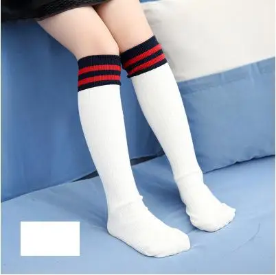 Акции для девочек полосатые хлопковые чулки черные белые детские запас