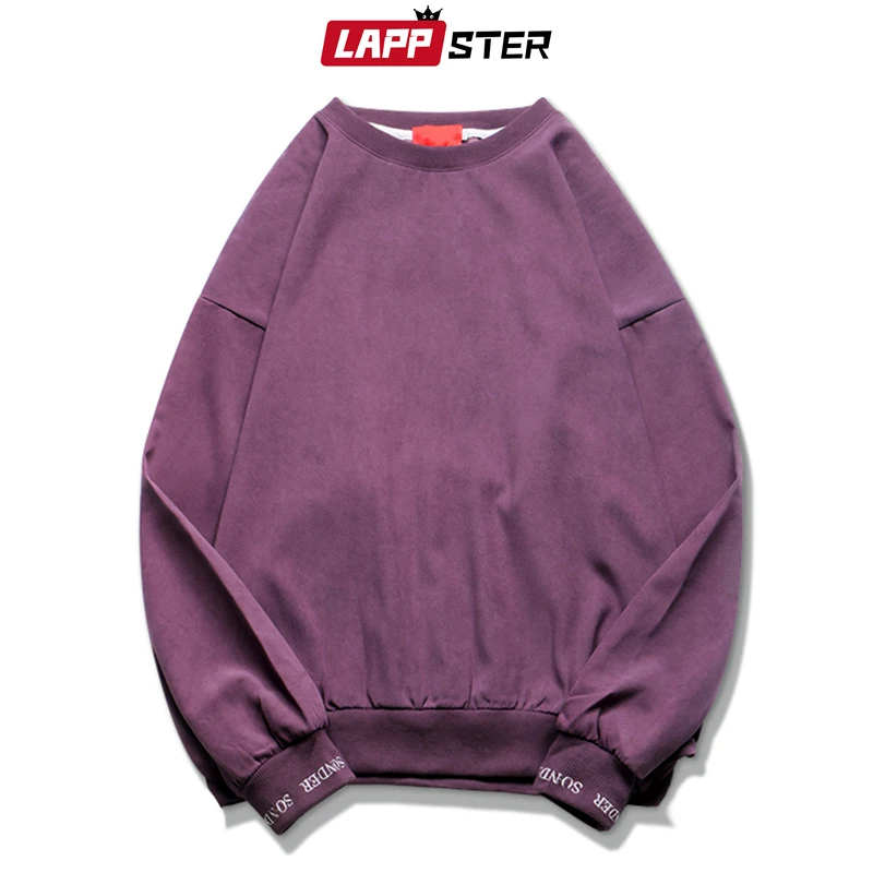 Мужская толстовка с вышивкой LAPPSTER яркая корейская модная Толстовка большого