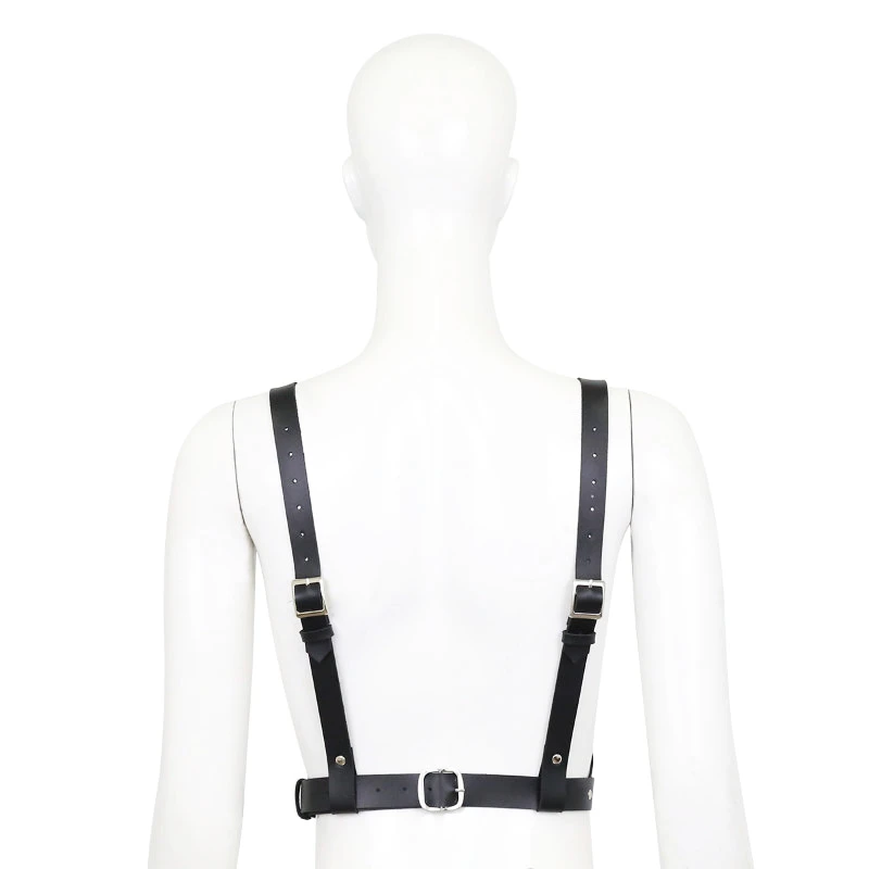 

Hollow Out Lingerie Bondage Fetish Gothic Body Cage Harness Belt Chest Bra Leather Straps Flirt Metal O Ring Harajuku Festival