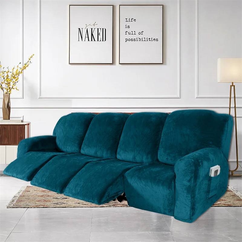 

Чехол для 4-местного кресла, эластичный полноразмерный эластичный Бархатный Чехол для дивана, чехлы для гостиной, шезлонга, кресла, кушетки