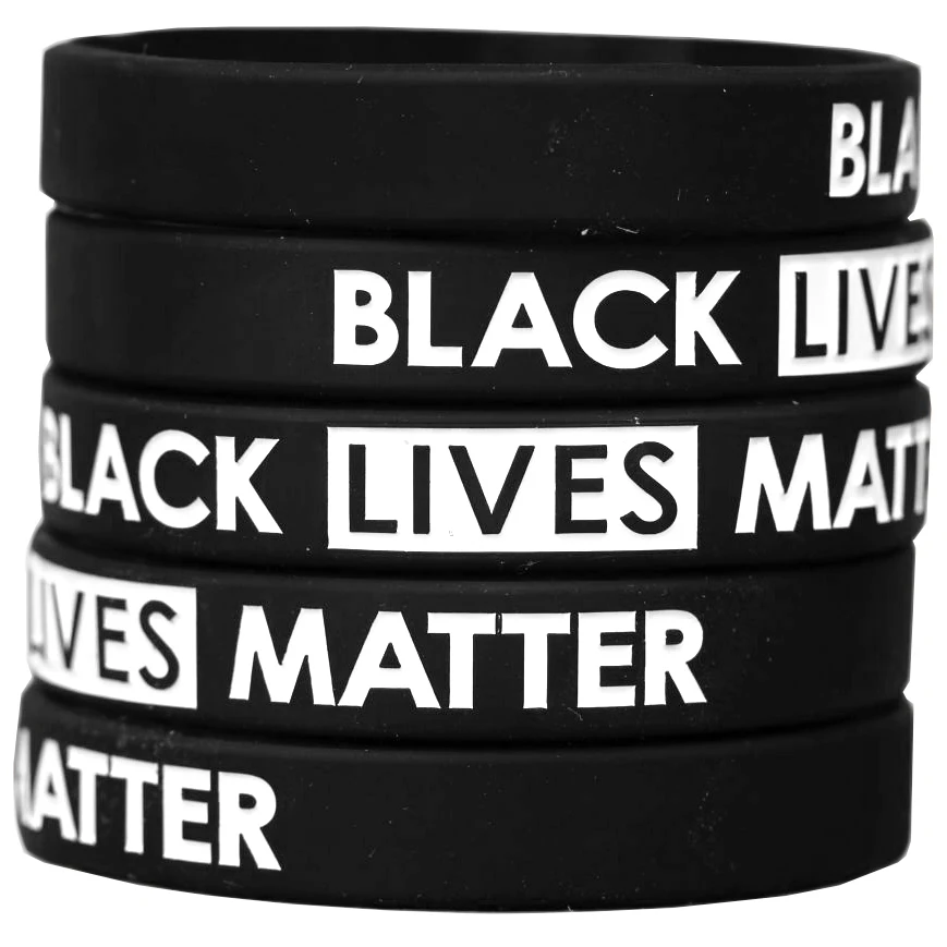 Black Lives Matter силиконовый браслет обруч Debossed Silicone Awareness браслеты с