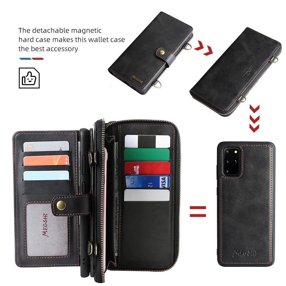 

Detachable wallet phone case for XiaoMi Note8 Note8Pro Note9 Note9Pro 10 10Pro Lite Magnetic purse