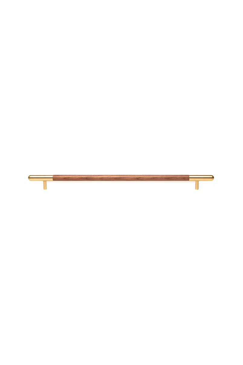 

Modern Walnut Solid Wood Wardrobe Door Drawer Furniture Handle Copper Surface Mounted Brass Long Pulls Furniture Fittings