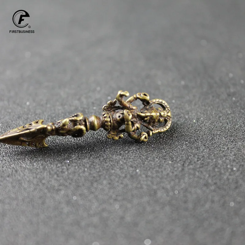 Античный латунный брелок с крестом Бога орела пестиком подвеска на удачу медный