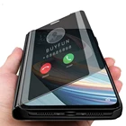 Умный зеркальный флип-чехол для телефона oppo reno4 reno 4 z 4z reno4z 5G, 6,57 дюйма, откидная подставка, чехол-бампер для opo reno4 z, чехол