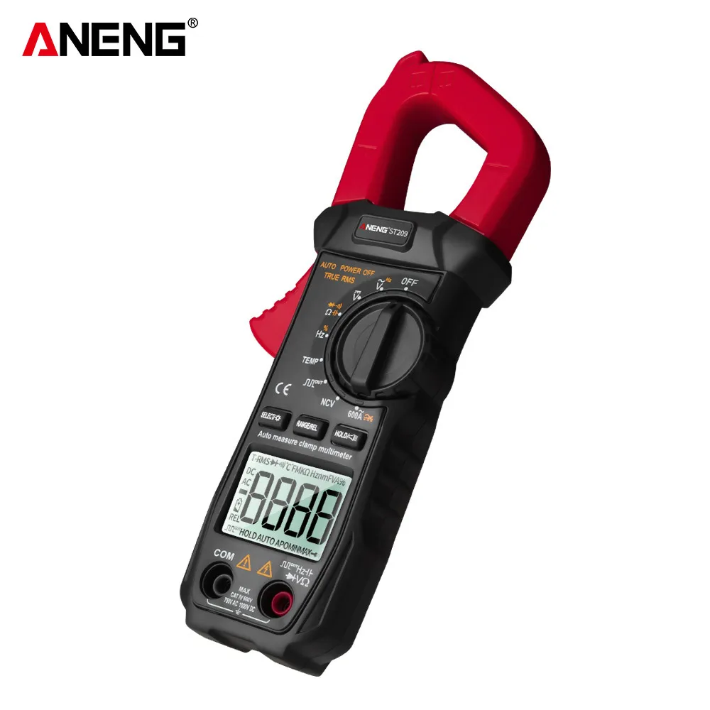 

LCD ANENG ST209 Digital Multimeter Clamp Meter 6000 Counts True RMS Amp DC/AC Current Clamp Tester Meters Voltmeter Auto Ranging