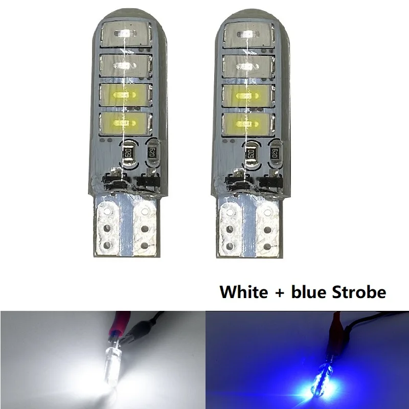 

2 шт., автомобильные стробоскопы T10 W5W 5630 8SMD