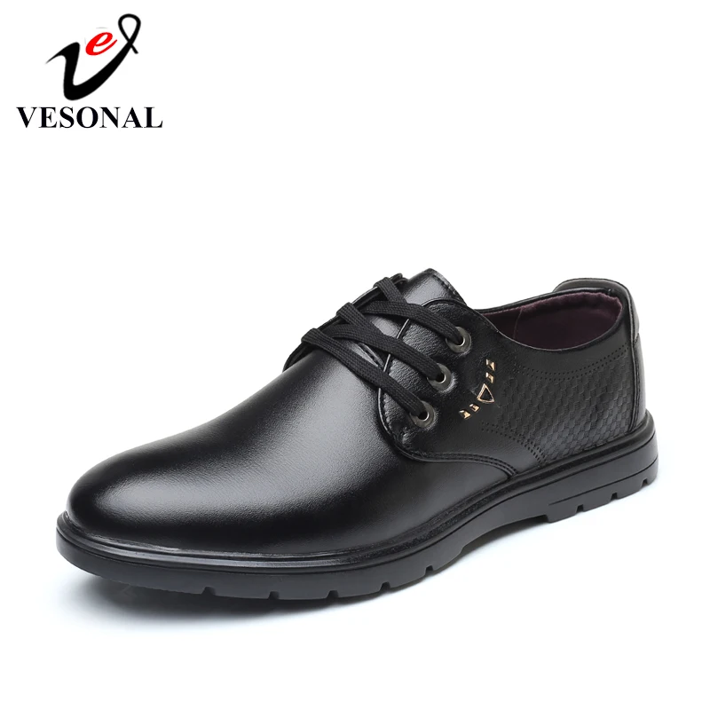VESONAL/2019 г. Весенне-Осенняя обувь из искусственной кожи мужские винтажные