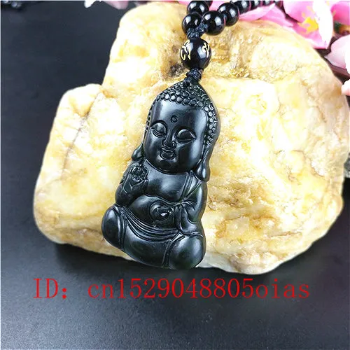 Сертифицированное китайское ожерелье с кулоном из натурального черного и