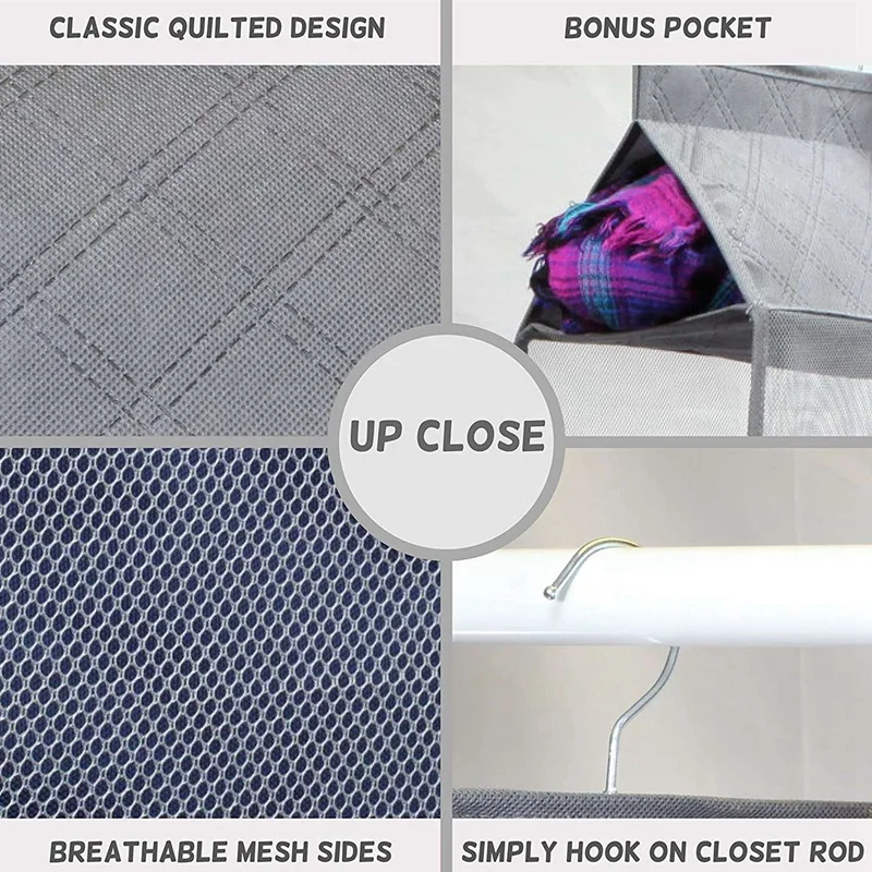 

Improved XL Size Hanging Handbag Purse Organizer for Closet 2 Pack