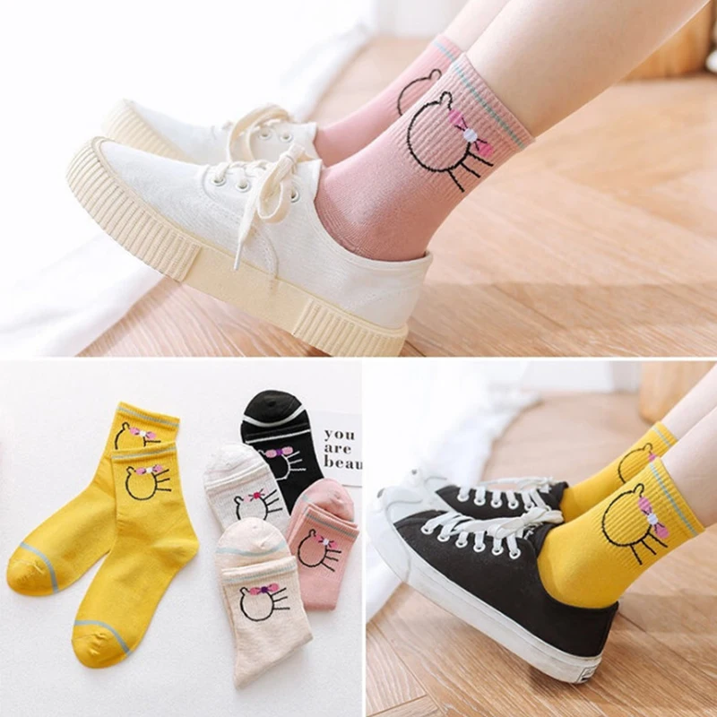 Носки 10 пар Женские на весну и лето милые женские хлопковые носки в студенческом