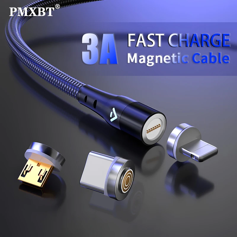 Магнитное зарядное устройство Micro USB кабель со светодиодной подсветкой для iPhone
