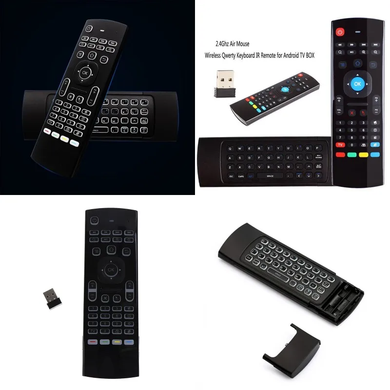 

Аэромышь MX3 Pro с подсветкой и голосовым микрофоном, Беспроводная мини-клавиатура 2,4G с ИК-обучением, пульт дистанционного управления