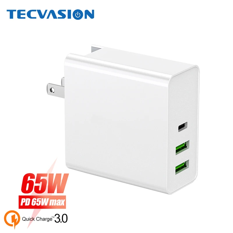 Зарядное устройство сетевое с USB портами и поддержкой быстрой зарядки 65