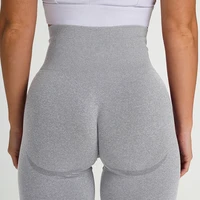 solid women yoga shorts high waist running sportswear gym fitness push up leggings seamless tight sports shorts