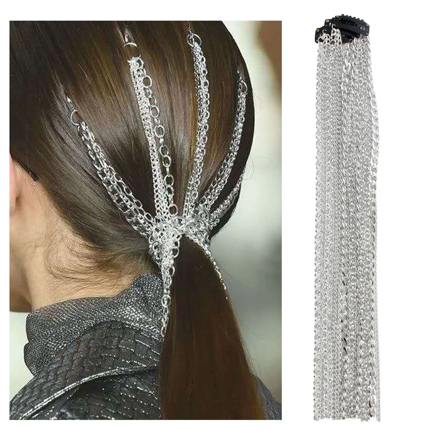 Уличная мода кисточкой цепочки для волос головной убор никогда не выцветает