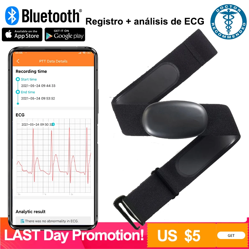 Перезаряжаемый портативный ручной Bluetooth-монитор ЭКГ 24 часа электрокардиограмма