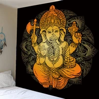 mandala elephant tapestry psychedelic hippie religion culture buddha statue wall hanging indian bohemian tapestries home decor